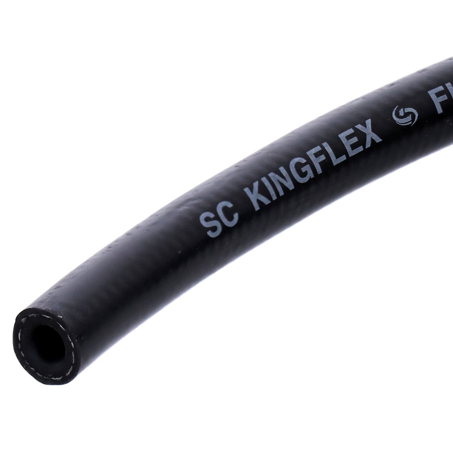 MCS, black neoprene fuel / oil line hose, 8mm (5/16", storm grey black tracker