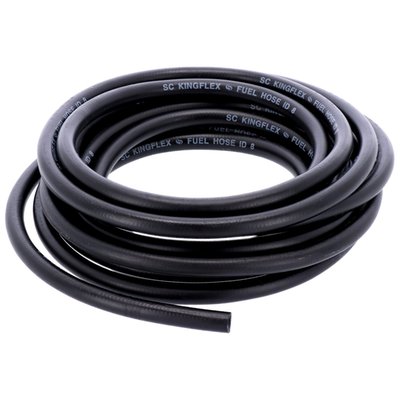 8mm (approx. 5/16") inside diameter. 
Industrial reinforced quality fuel / oil line hose. Compatible with gasoline and oils. Resists swelling. Comes with the OEM outside diameter. Sold in 25 ft. (7.5 meter) rolls.