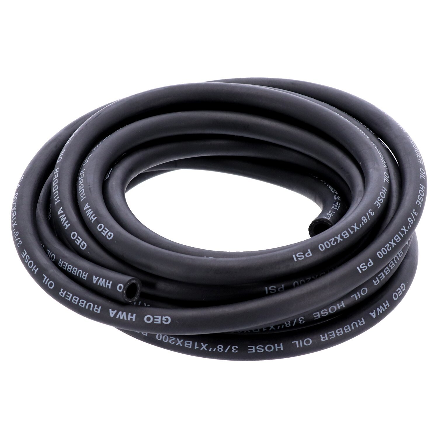 MCS, black neoprene oil line hose, 9.5mm (3/8")