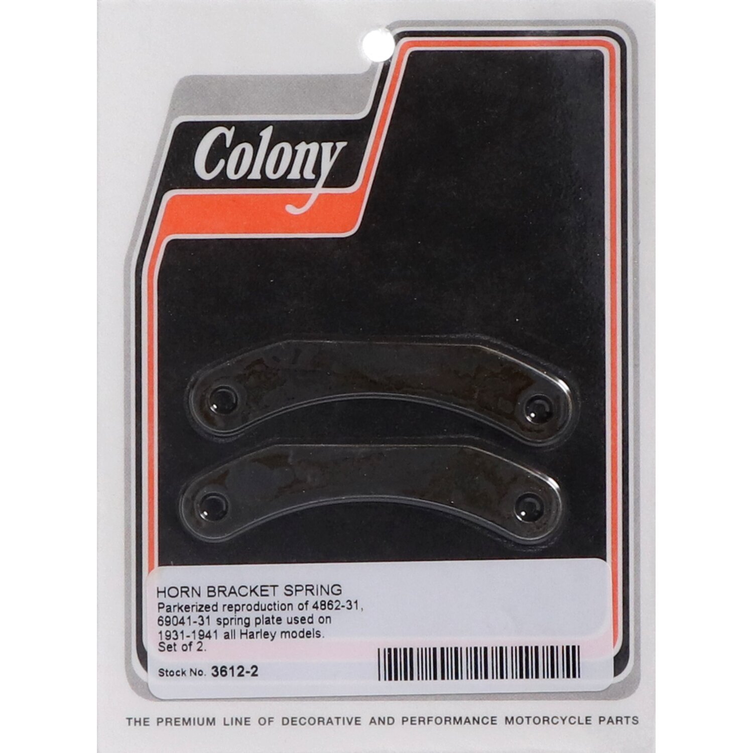 Colony, horn bracket spring set, Raw