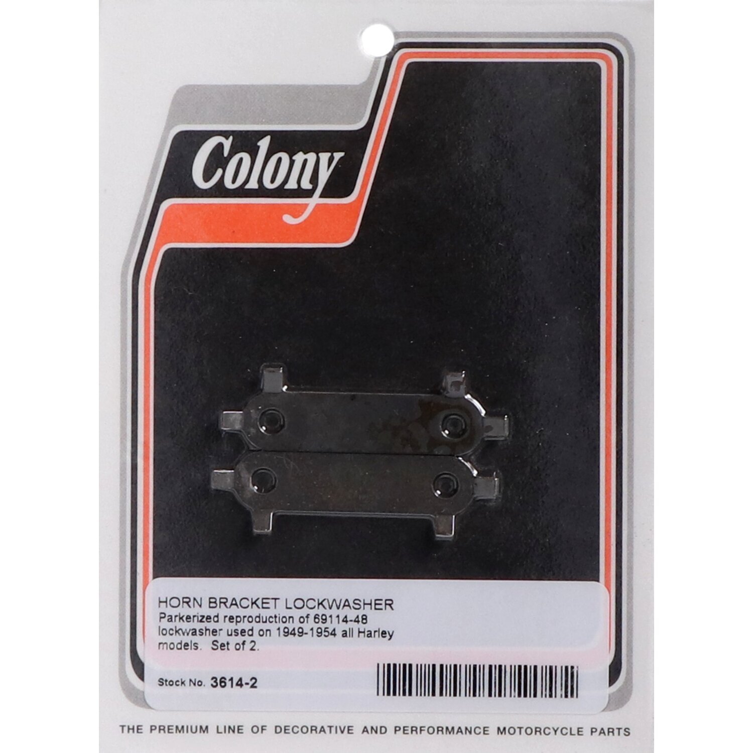 Colony, horn bracket lock washer set, Raw