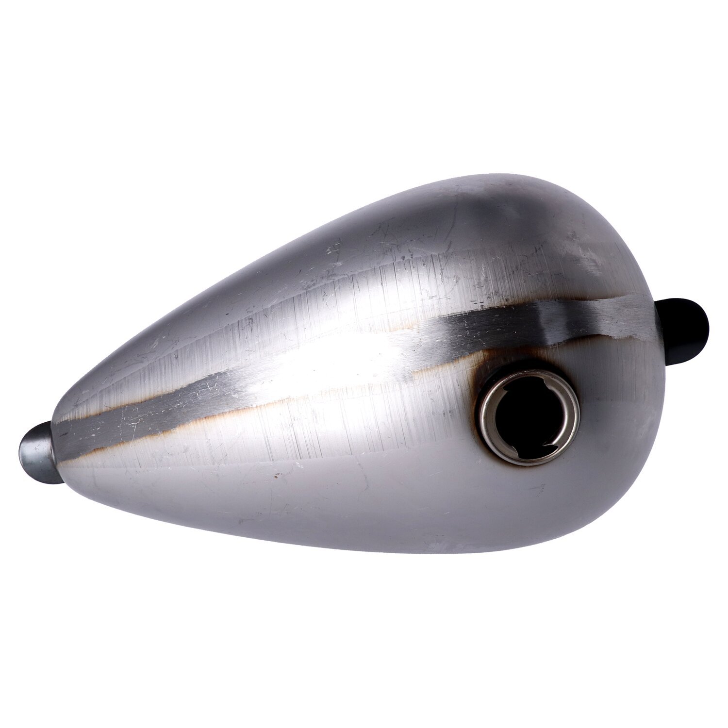 Axed gas tank, 2.2 gallon. Single gas cap