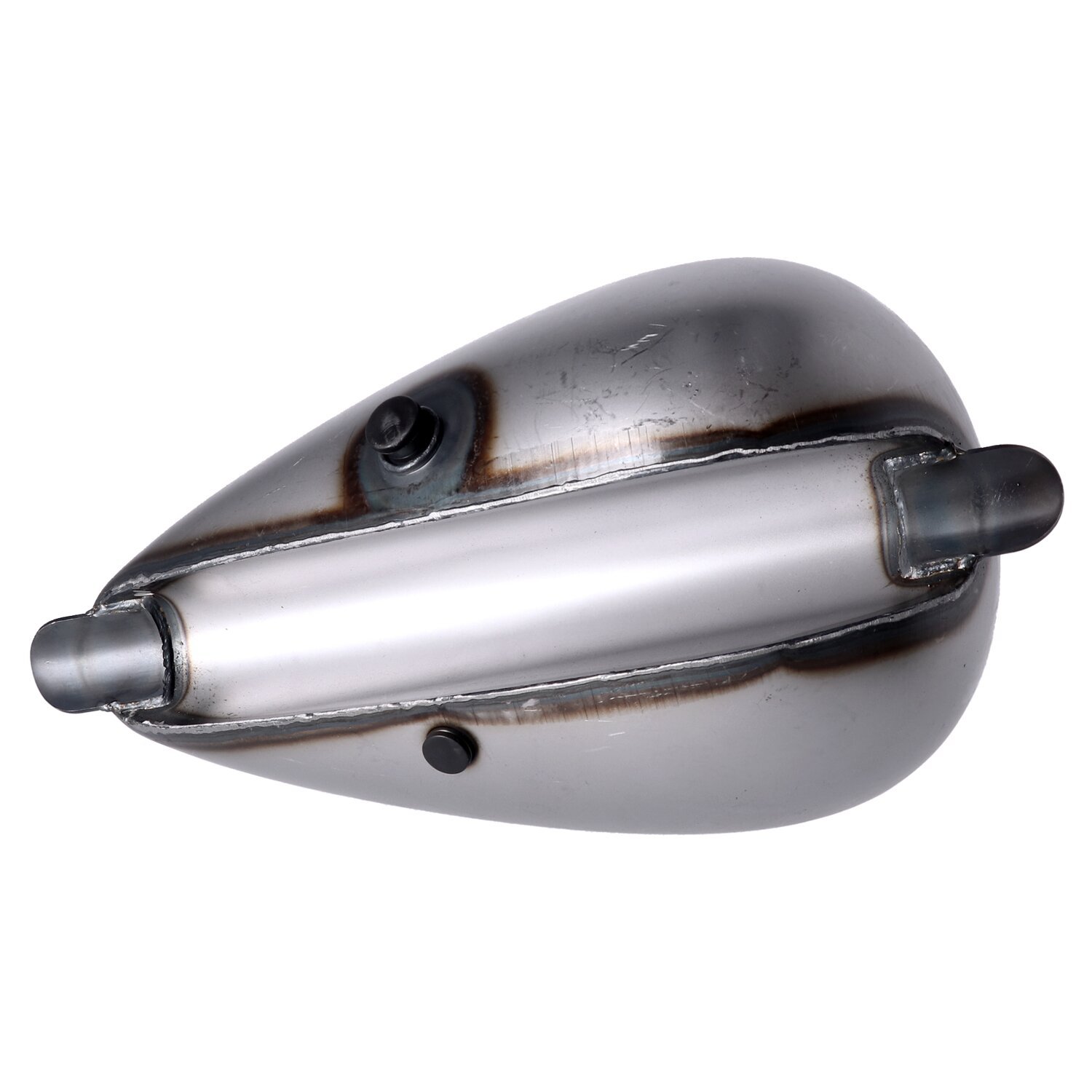 Axed gas tank, 2.2 gallon. Dual gas cap