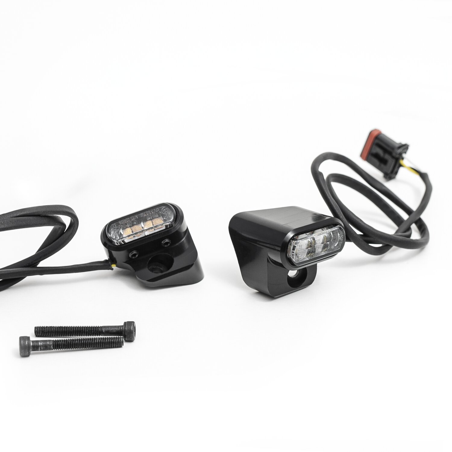Killer Custom, front LED turn signals, Black, Matte