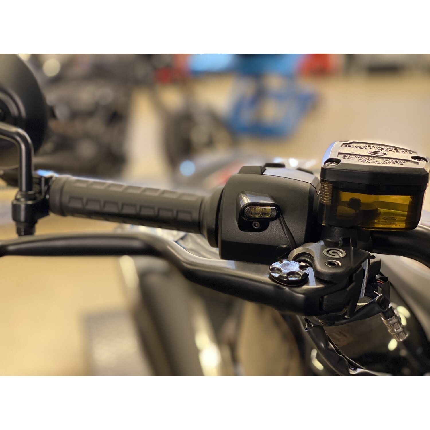 Killer Custom, front LED turn signals, Black, Matte
