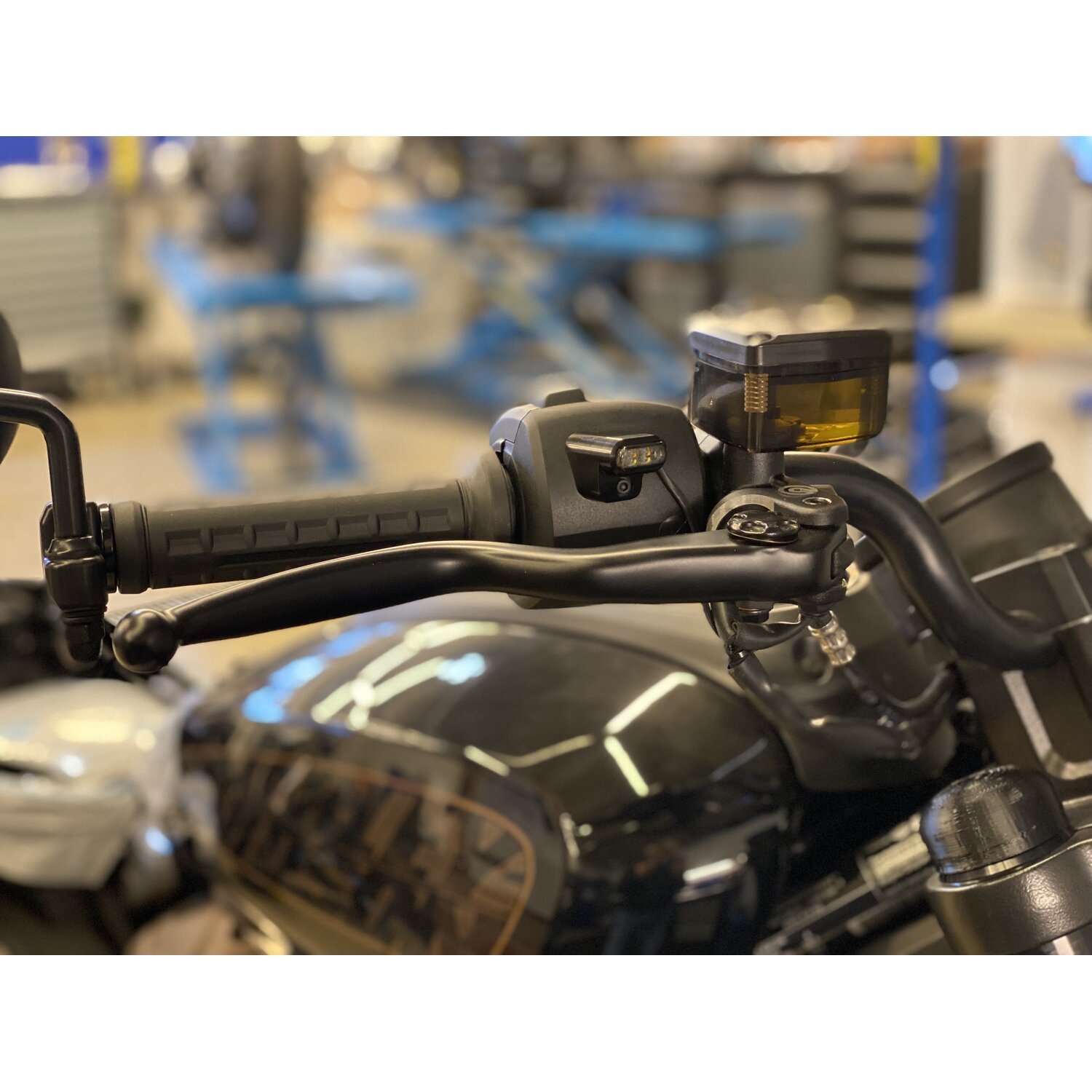Killer Custom, front LED turn signals, Black, Matte