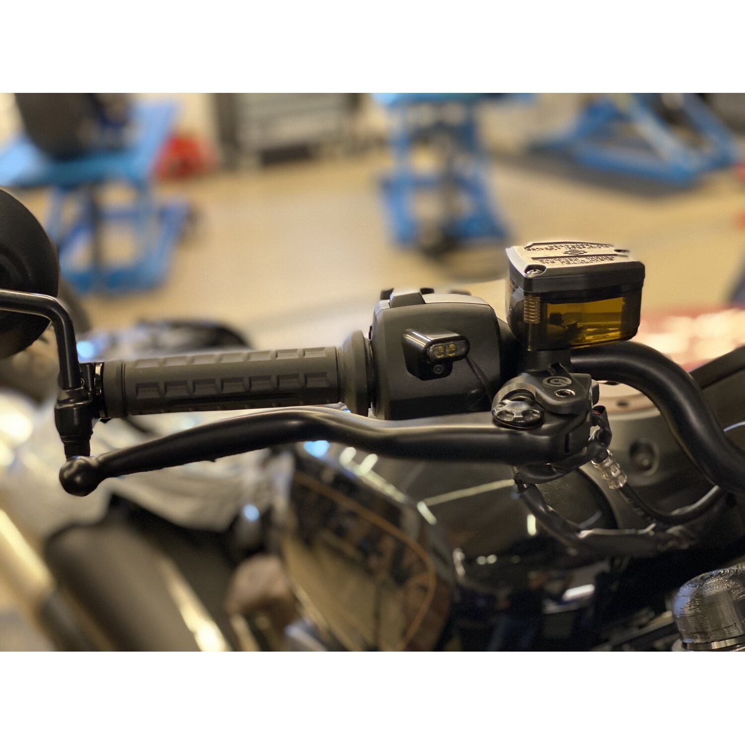 Killer Custom, front LED turn signals, Black, Matte