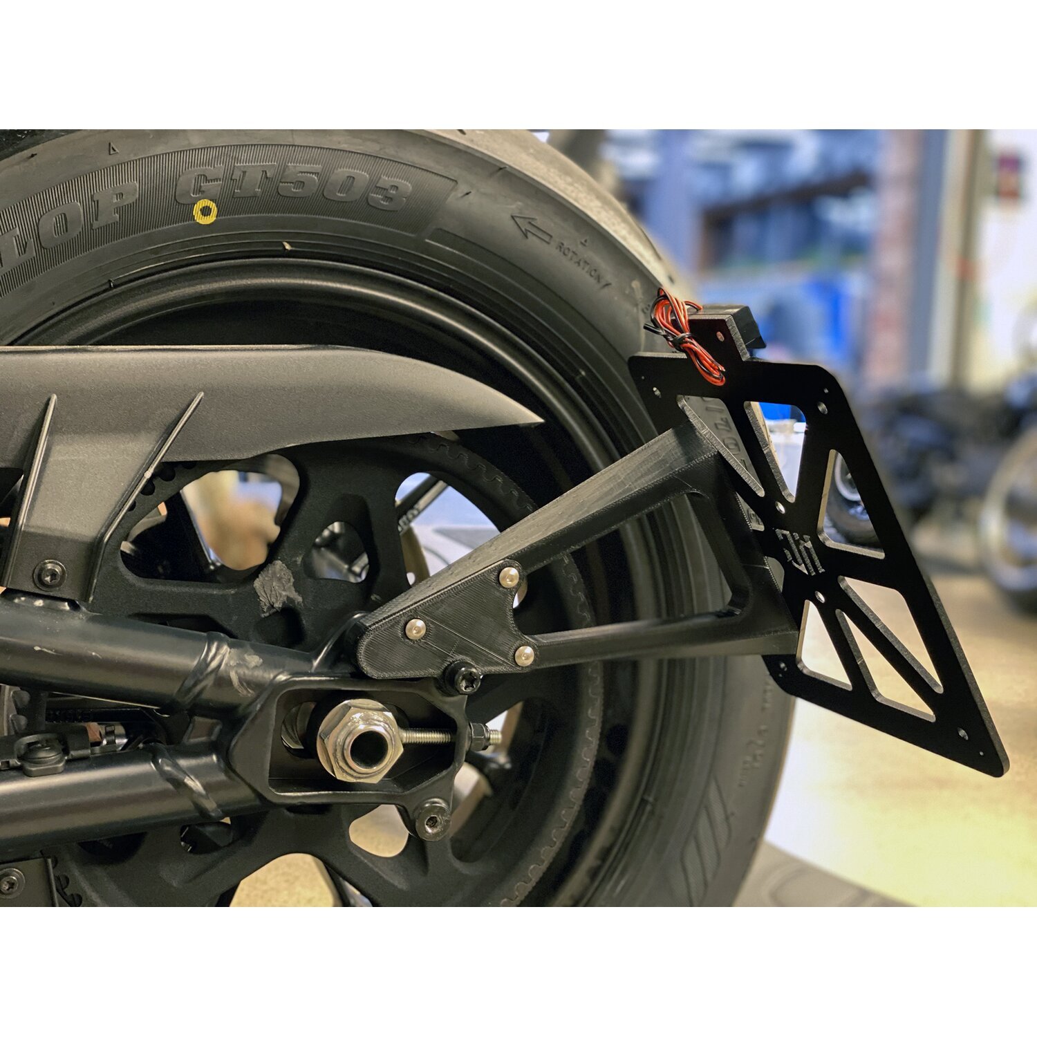 Killer Custom, 'Premium' license plate bracket, Black, Matte