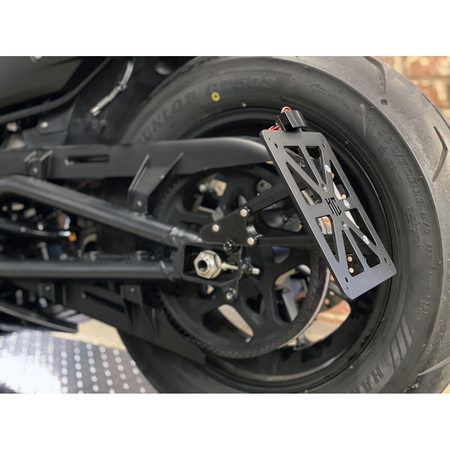 Killer Custom, 'Premium' license plate bracket, Black, Matte