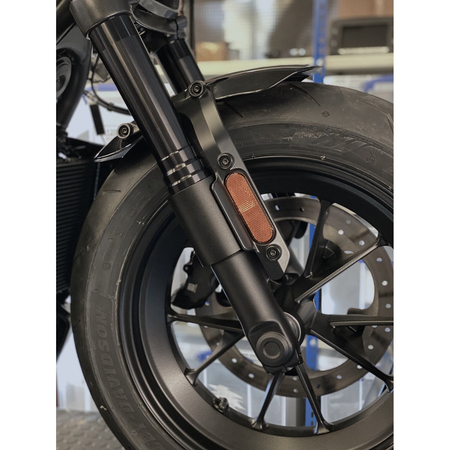 Killer Custom, Sportster S front axle cover set, Black, Matte