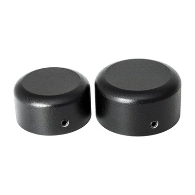 Denim black powder coated, to match the paint on your swingarm. CNC machined aluminum cover set that fit the stock rear wheel axle bolts. Quick and simple bolt-on installation for the detailed look. Set consist of 2 CNC machined different size and length caps. Includes installation instructions. 
