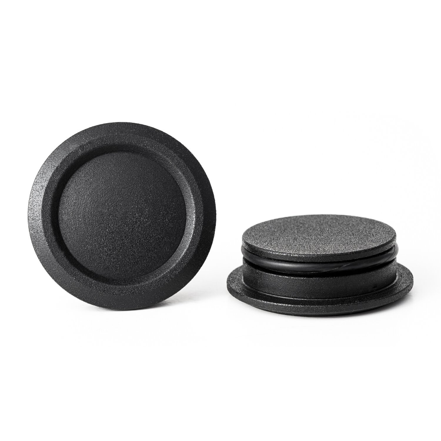 Killer Custom, Sportster S swingarm axle cover set, Black, Matte