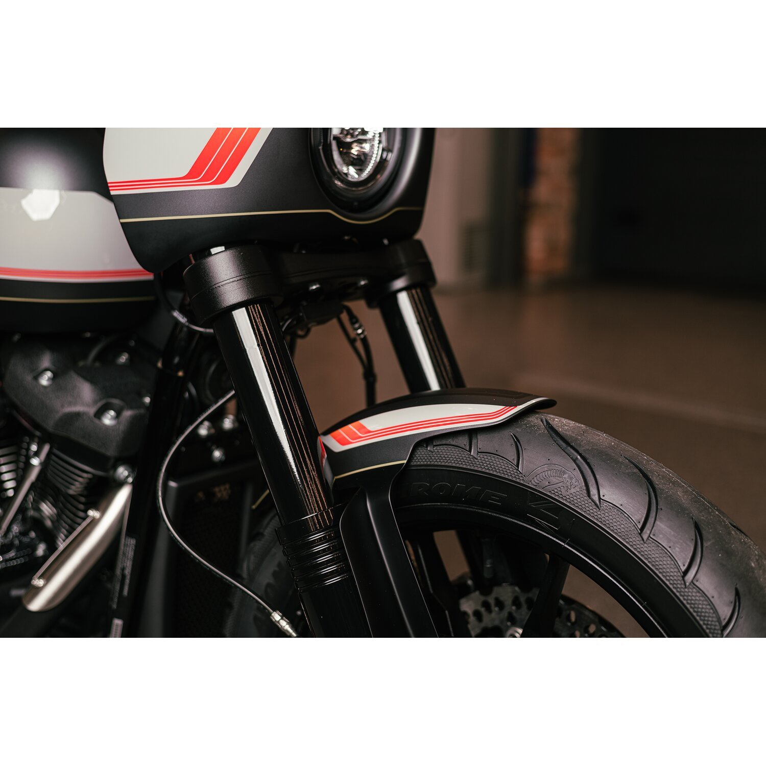 Killer Custom, Low Rider S custom front fender, Unpainted, Raw