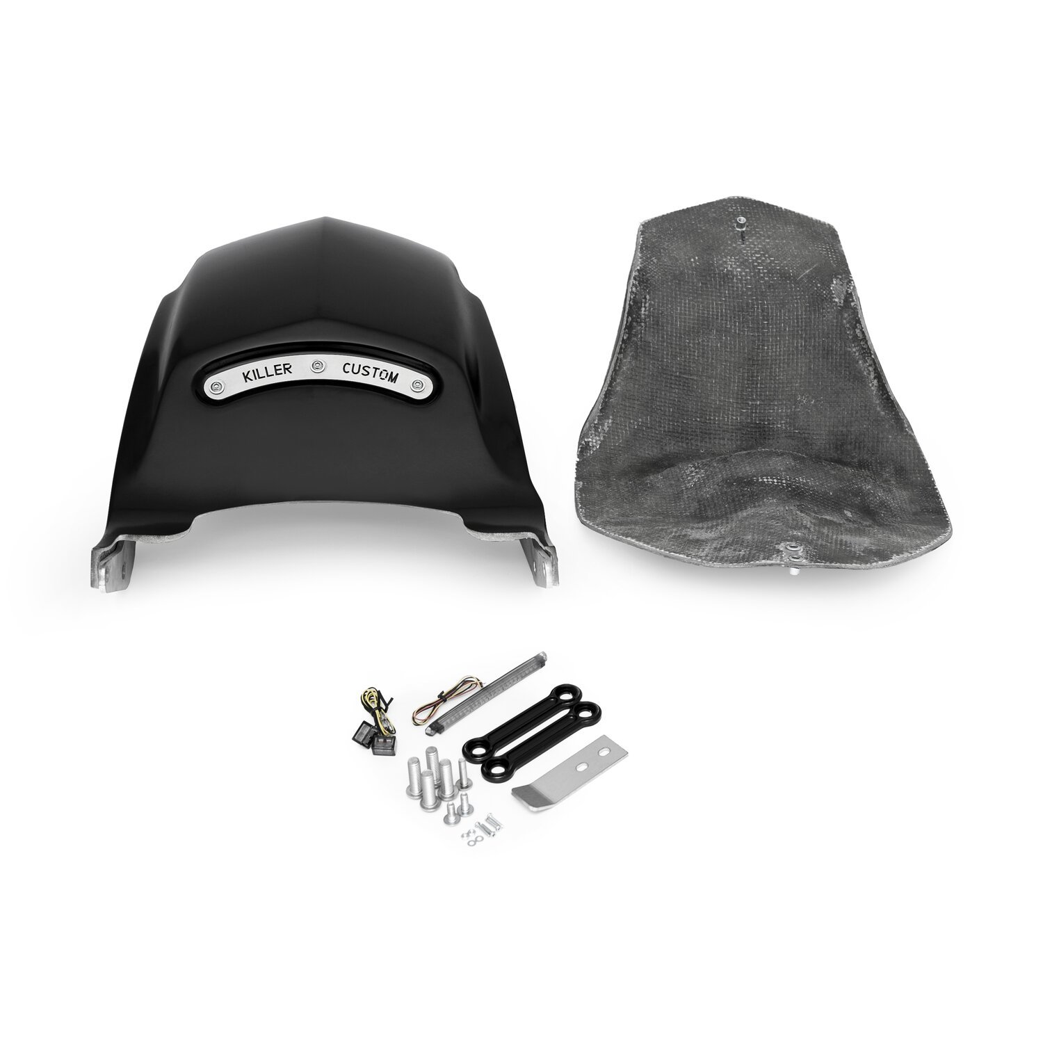 Killer Custom, 'Avenger' rear fender kit. With int. struts, Unpainted, Raw