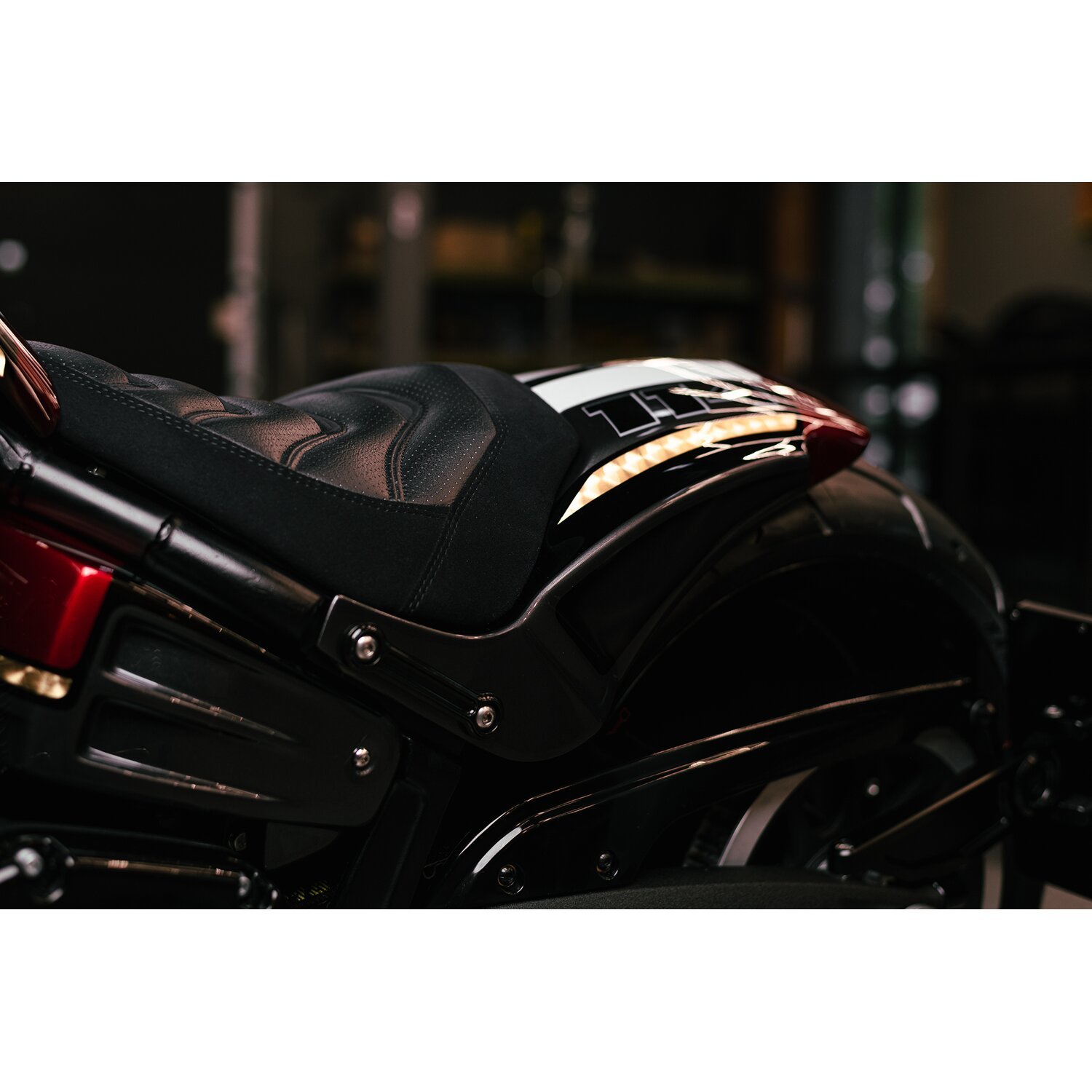 Killer Custom, 'Avenger' rear fender kit. With int. struts, Unpainted, Raw