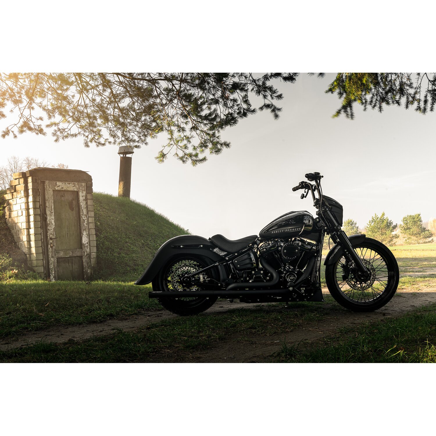Killer Custom, 4" stretched rear fender with classic tip, Unpainted, Raw