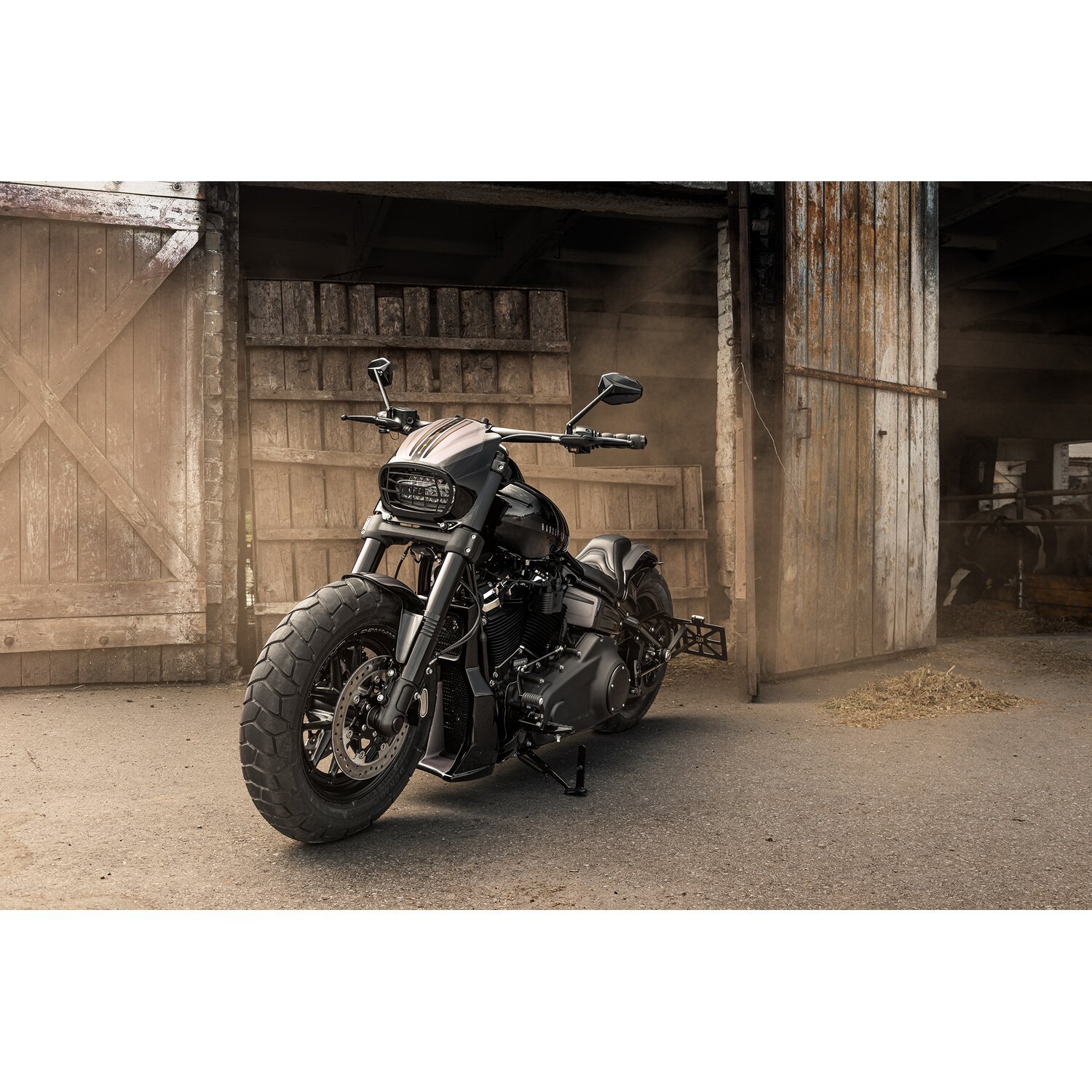 Killer Custom, 'Aggressor' headlamp fairing grill, Black, Matte