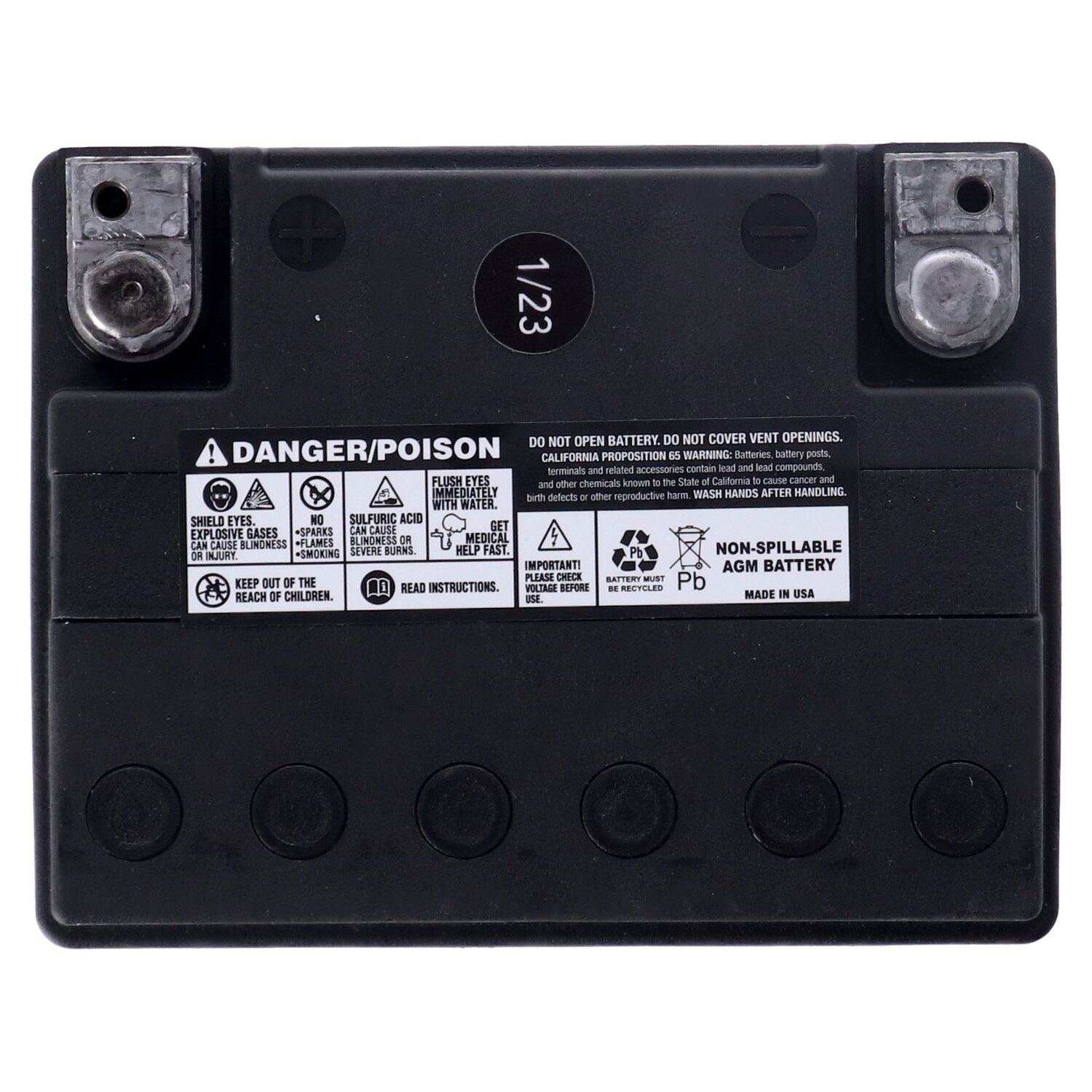 MCS, Advance Series - AGM sealed battery. 12v, 26ah, 400cca