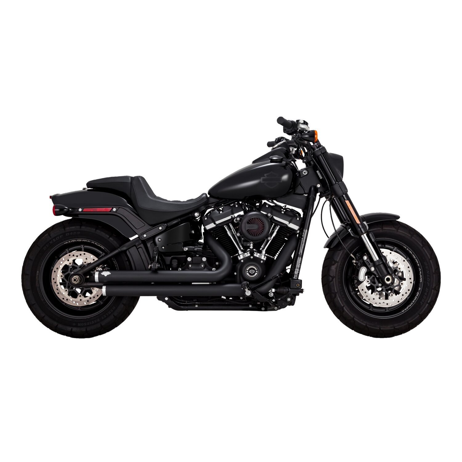 Vance & Hines, 2-1/2" big shots staggered PCX exhaust, Black, Matte