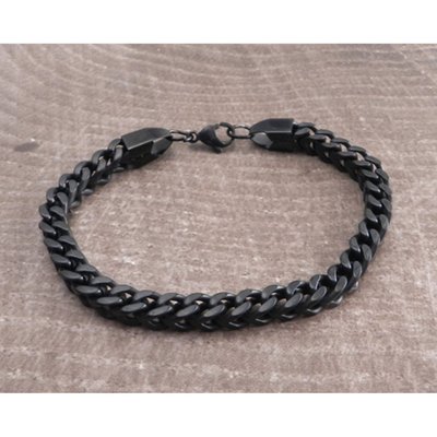 For the guy or girl who is packing attitude, this jewelry collection from AMiGAZ is made for you. Featuring Franco box 6 mm black Stainless Steel squared chain with a mesh- snake like feel & texture with lobster claw clasp made to fits 8-8 1/2 wrist. Bold, rugged, and eye-catching with details that are bound to set you apart from the crowd, you'll love the way a simple piece of jewelry can elevate your look and your mood.