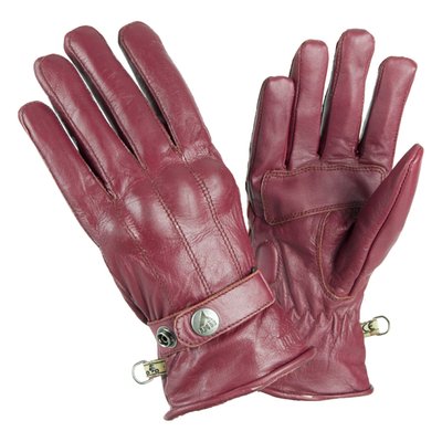 The By City Elegant gloves made of high quality cowhide. Completely waterproof. Protection in knuckles of PVC and double skin in the palm of the hand. Double protection on the wrist by buttons and touch function in index finger. The gloves are CE approved; CE UNE-EN:13595: 2015-CE. Available in maroon and mustard. Elegance and comfort on your bike.