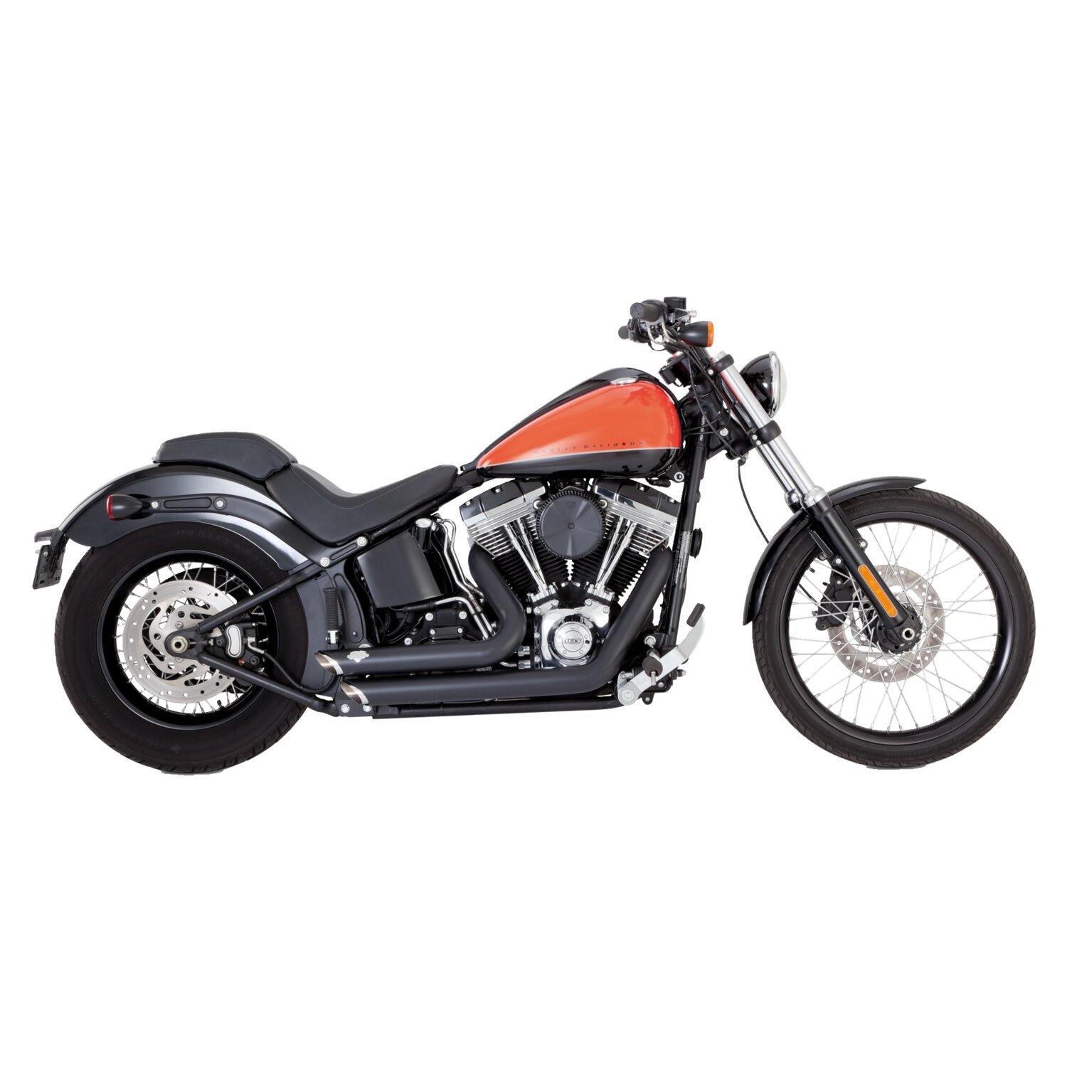 Vance & Hines, 2-1/2" shortshots staggered exh. PCX, Black