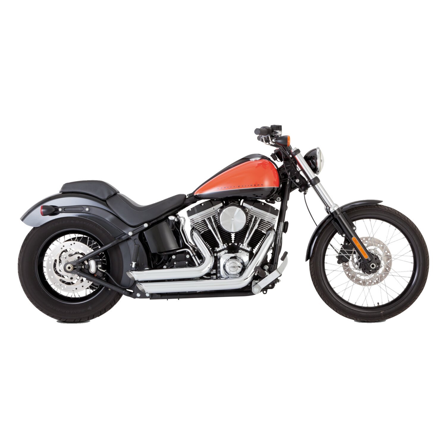 Vance & Hines, 2-1/2" shortshots staggered exh. PCX, Chrome
