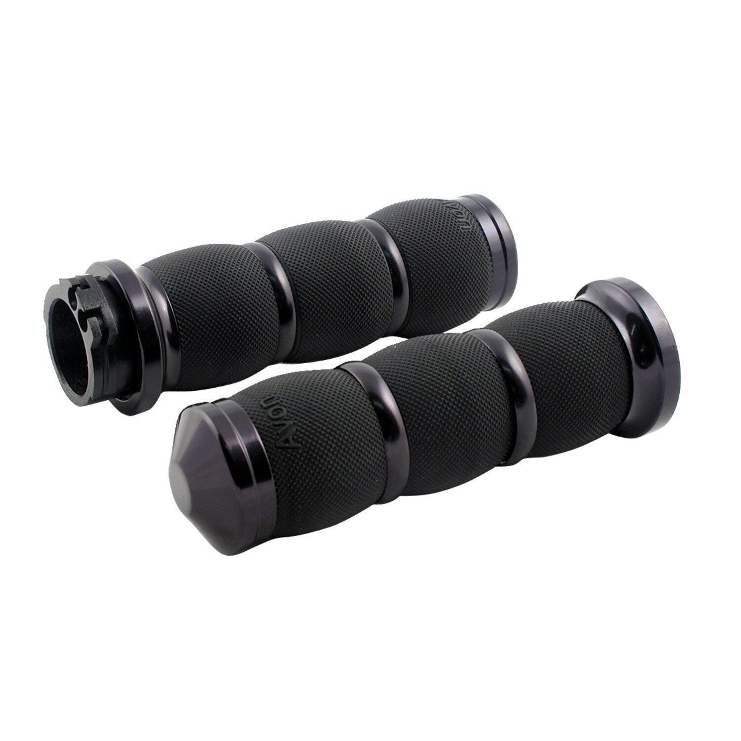Avon air cushioned grips, black anodized