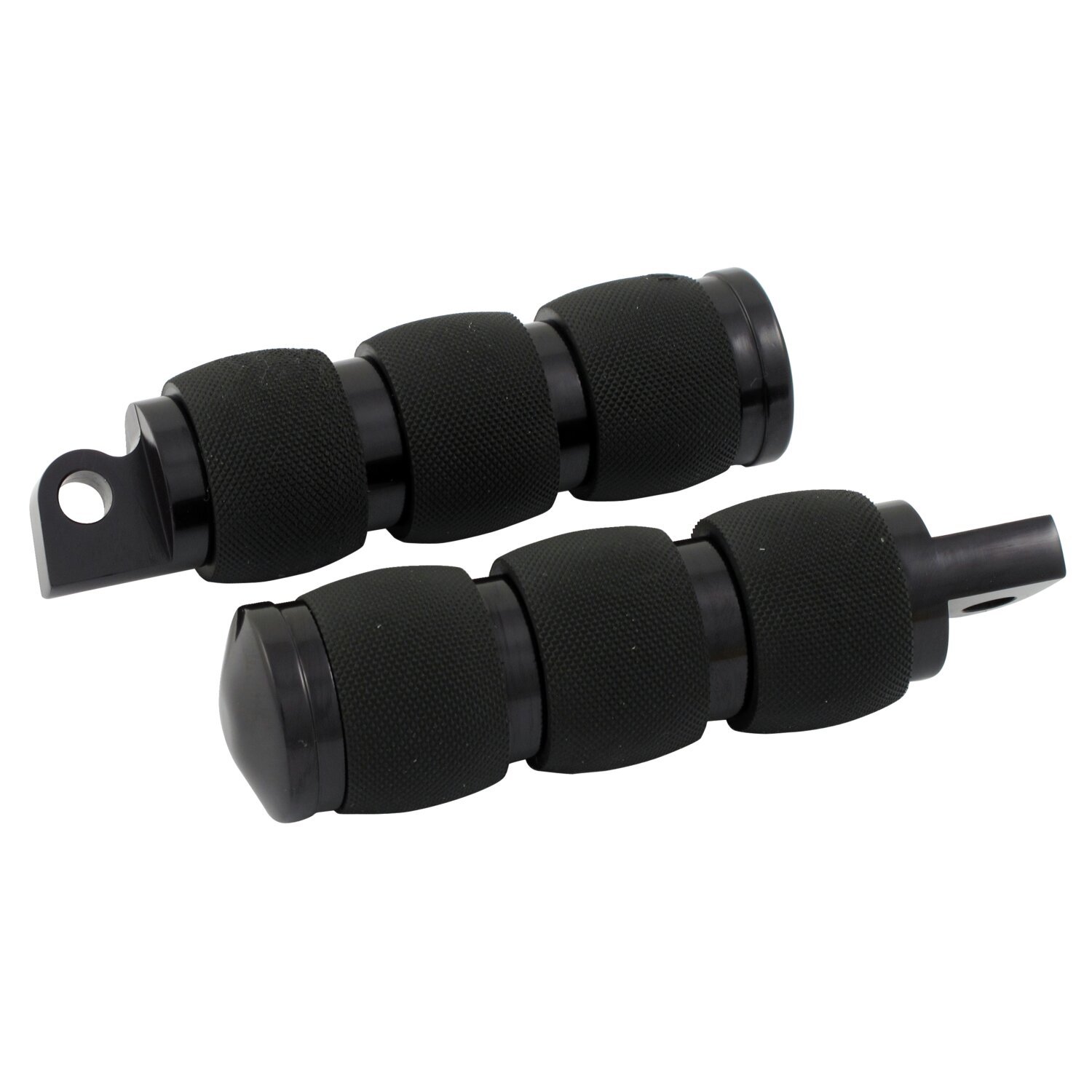 Avon Folding foot pegs Air Cushion, black anodized, Matte