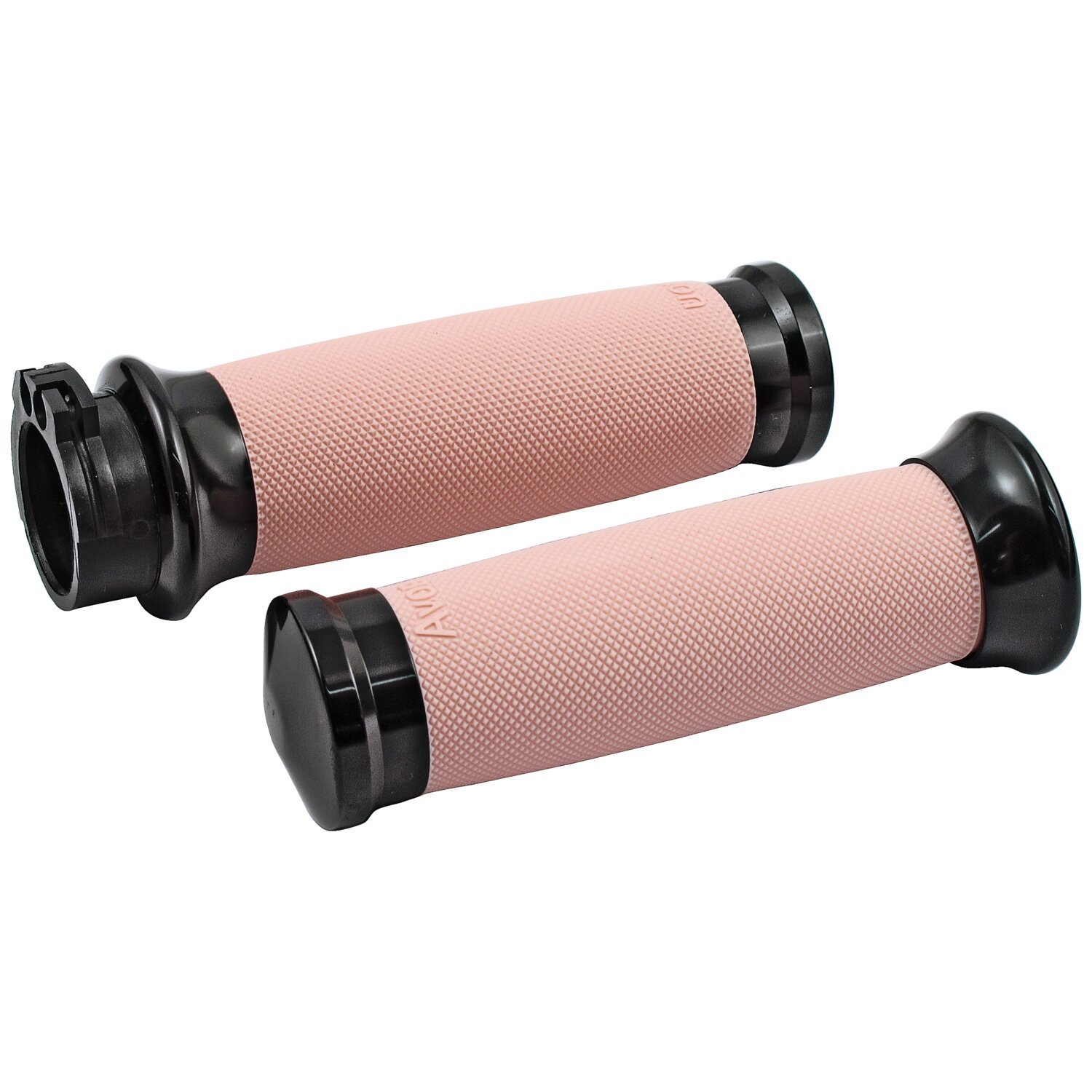 Avon Custom Contour grips, black anodized, pink