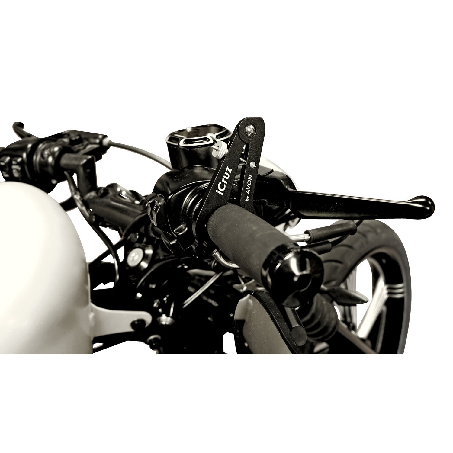 Avon ICruz throttle lock black anodized