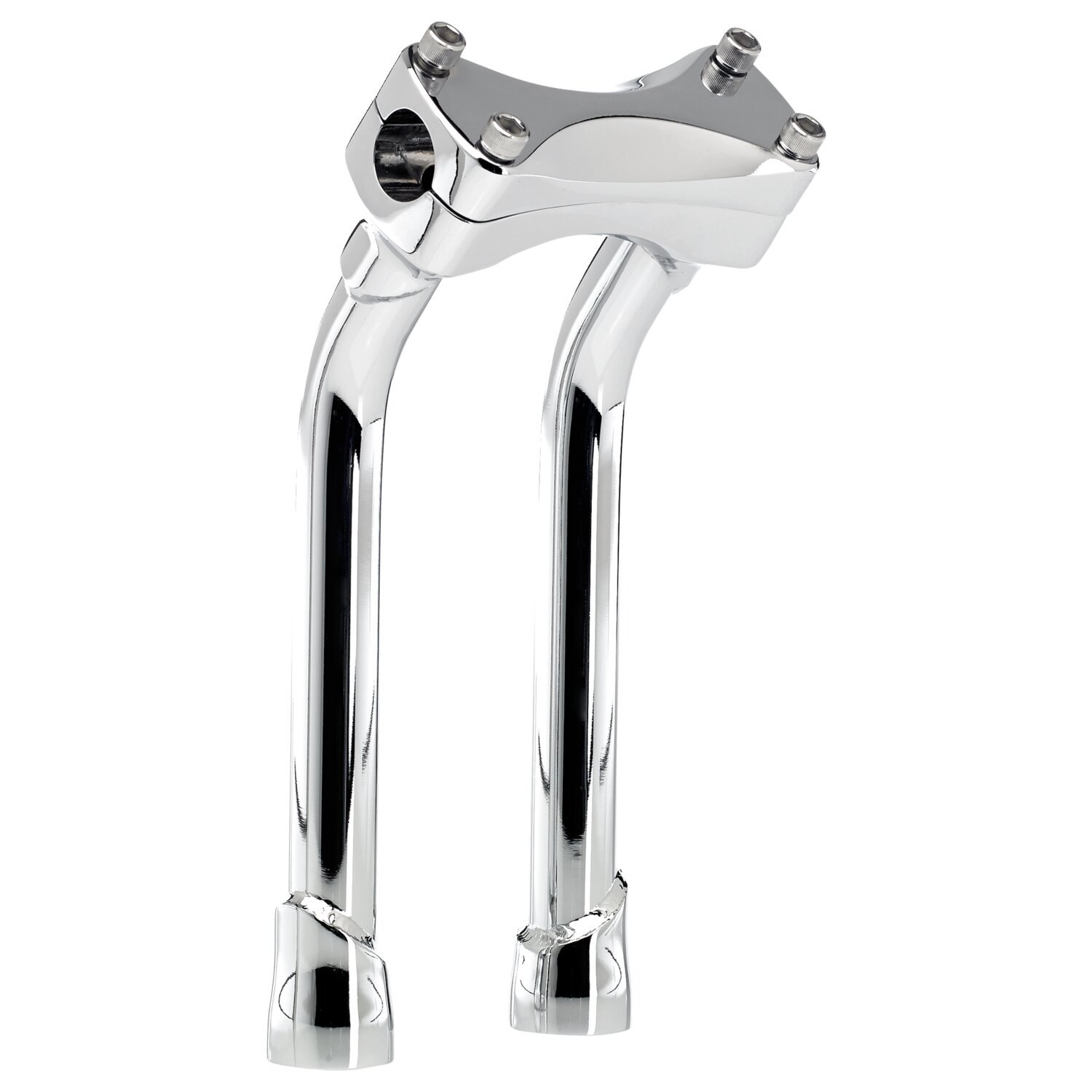 Biltwell, Murdock pullback risers 10" chrome, Silver
