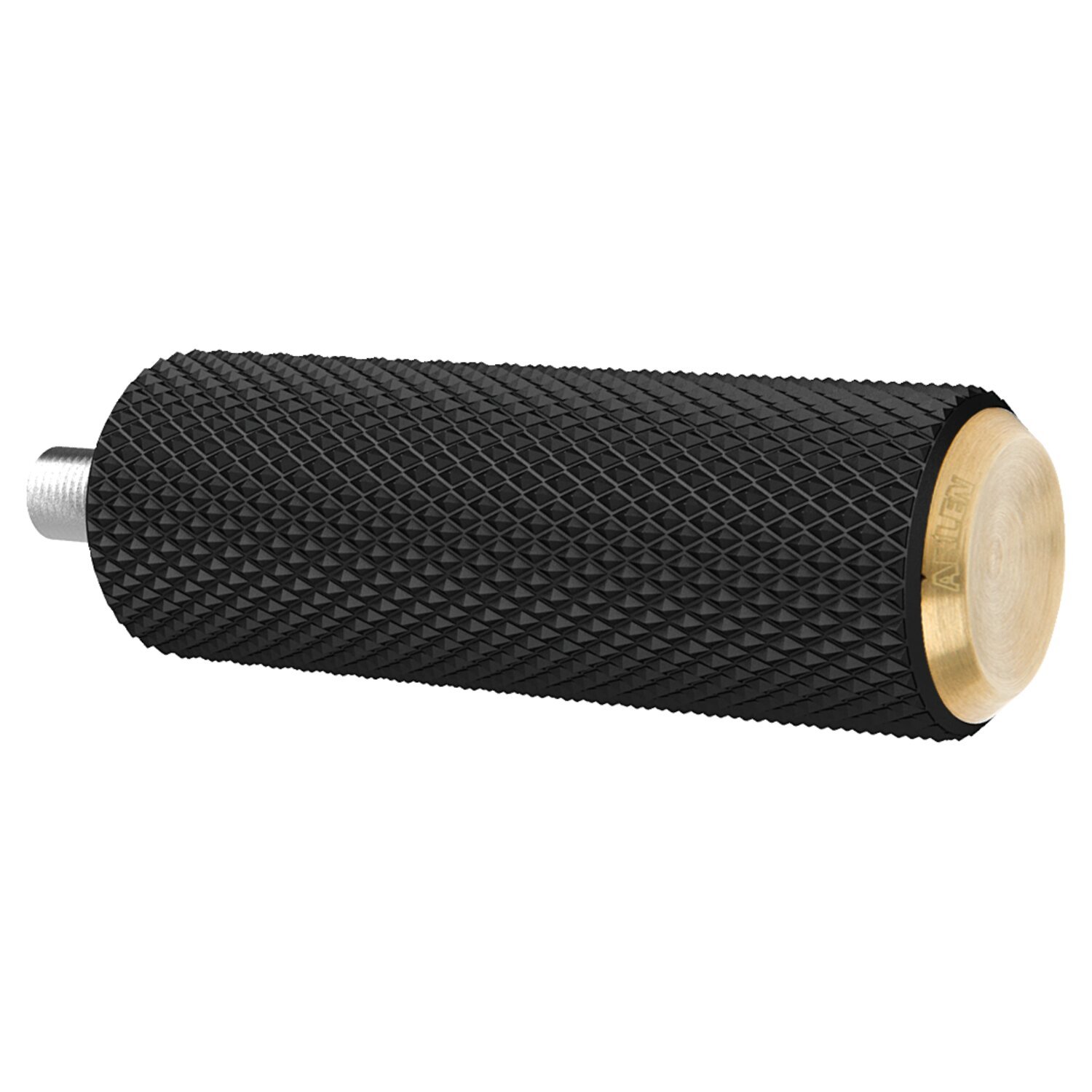 Arlen Ness, Fusion brake/shift peg, Knurled, Yellow, Brass