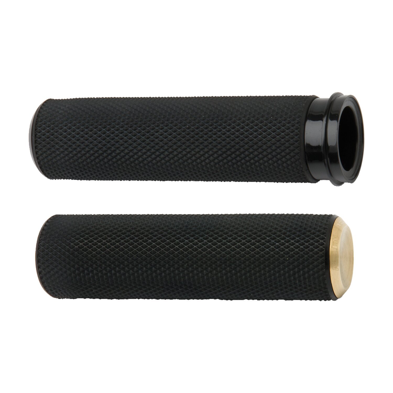 Arlen Ness, knurled Fusion grips, Black, Brass