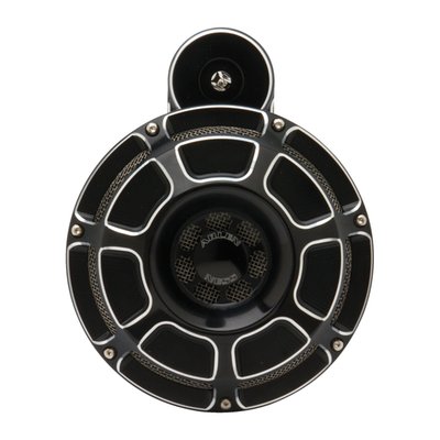 Black anodized Contrast Machined finish. Chrome plated finish. CNC machined from forged billet 6061-T6 aluminum. With 110 dB output, which is louder than stock. Diameter 150mm. 

Note: Arlen Ness horns can be style matched to other Arlen Ness components like air cleaners, foot pegs, grips, gas caps, head lamps, etc.
