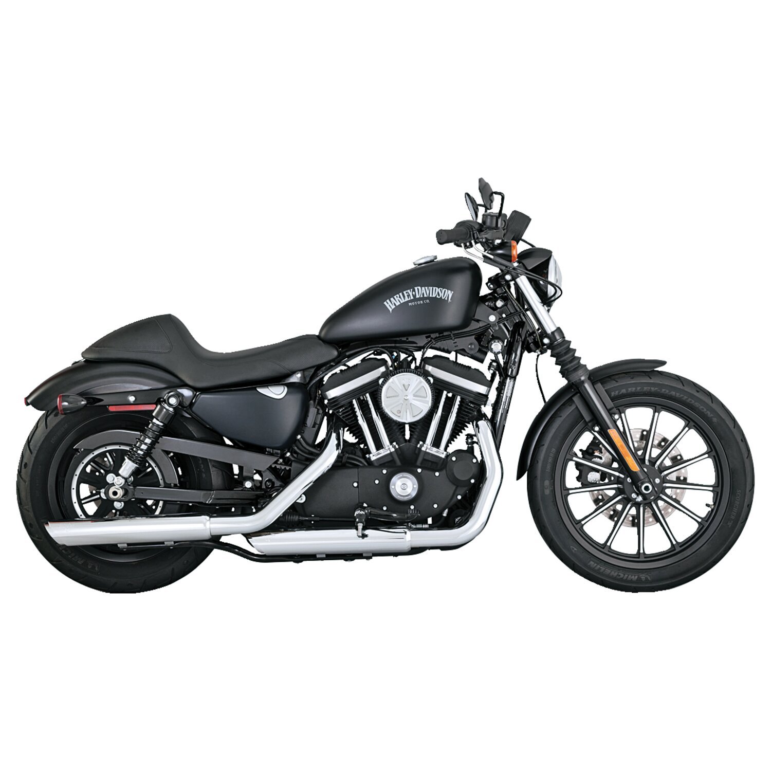 Vance & Hines, Twin slash 3" slip-on PCX mufflers, Chrome