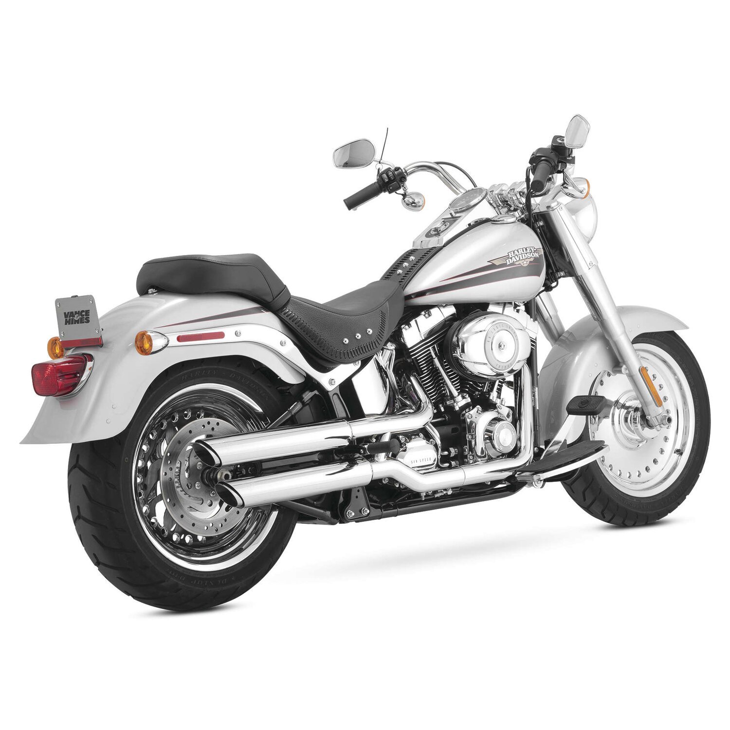 Vance & Hines, 3" twin slash slip-on PCX mufflers. chrome