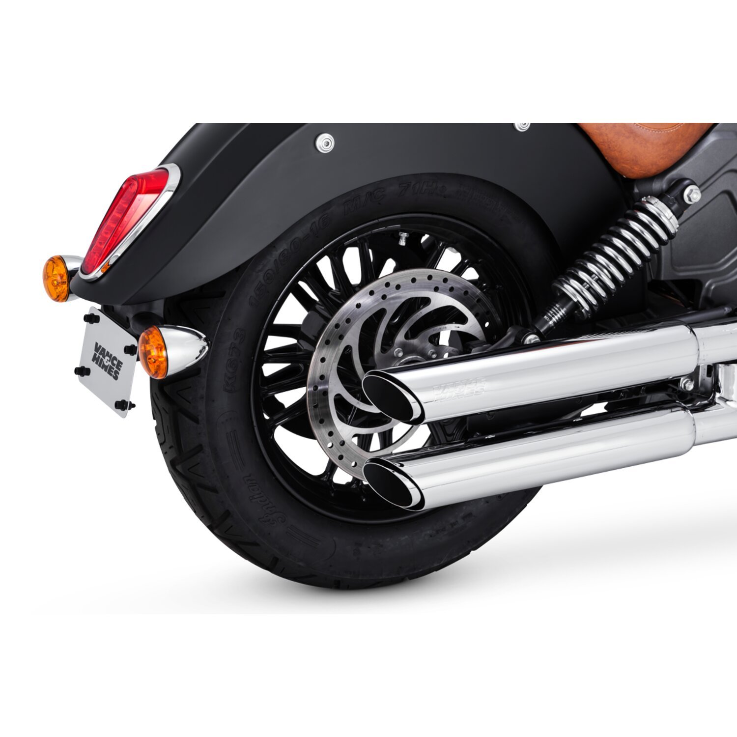 Vance & Hines Twin slash 3" slip-ons, Chrome