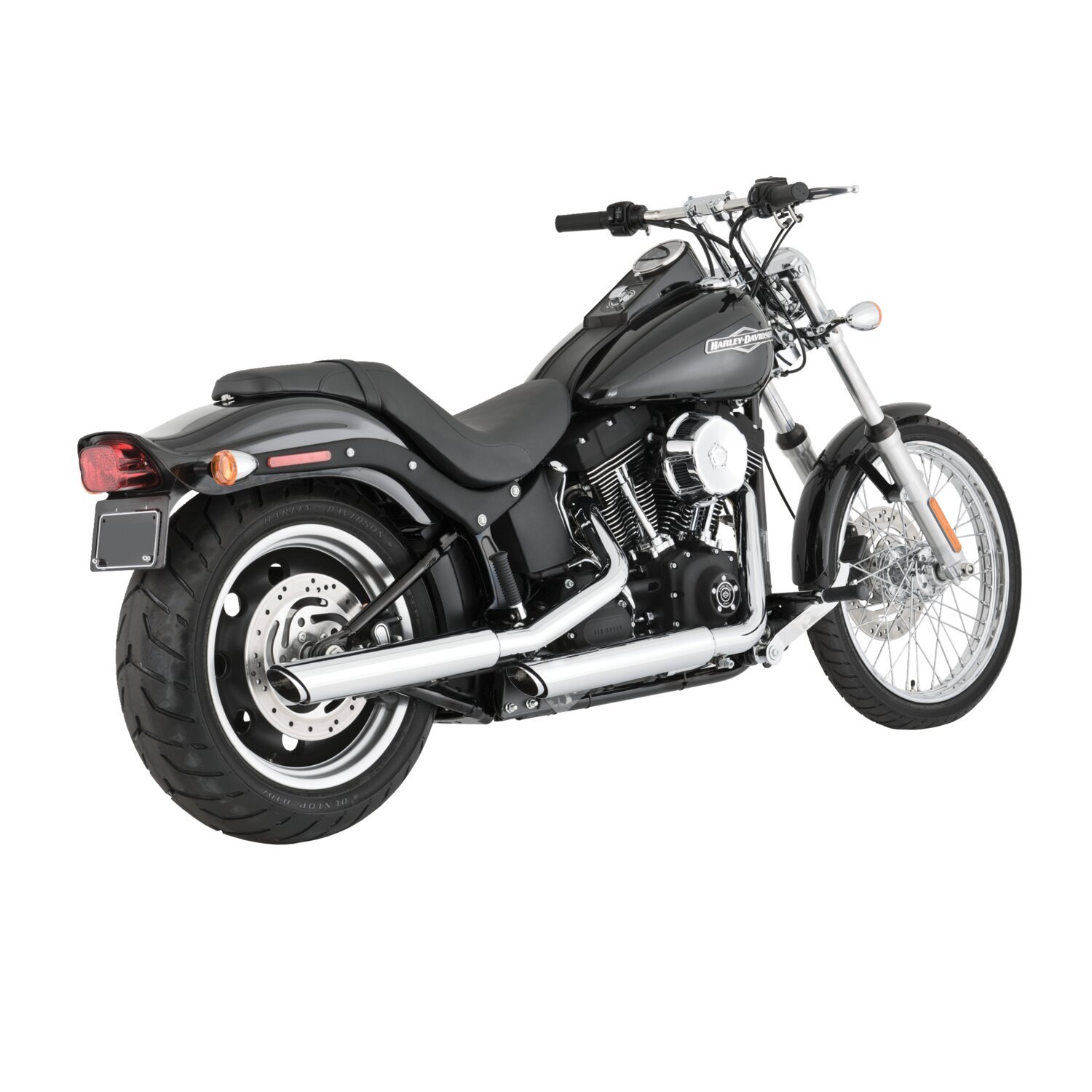 Vance & Hines, 3" twin slash slip-on PCX mufflers. chrome