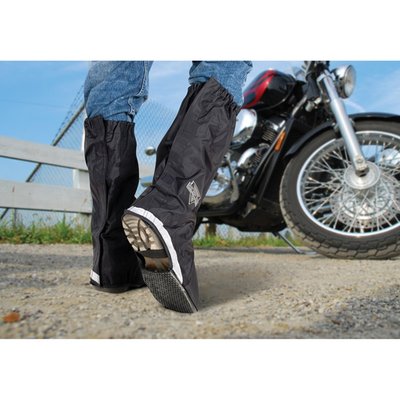 Made from 100% waterproof polyester with PVC backing. Will keep your shoes / boots dry. Rubberized sole for durability. Reflective binding for night visibility.
Note: Footwear shape varies, so the mentioned sizes are approximate sizes. These covers are not designed for long walks.