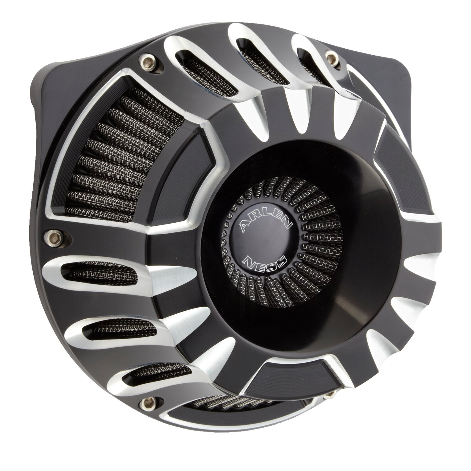 Arlen Ness, inverted air cleaner kit 'Deep Cut'. Black CC