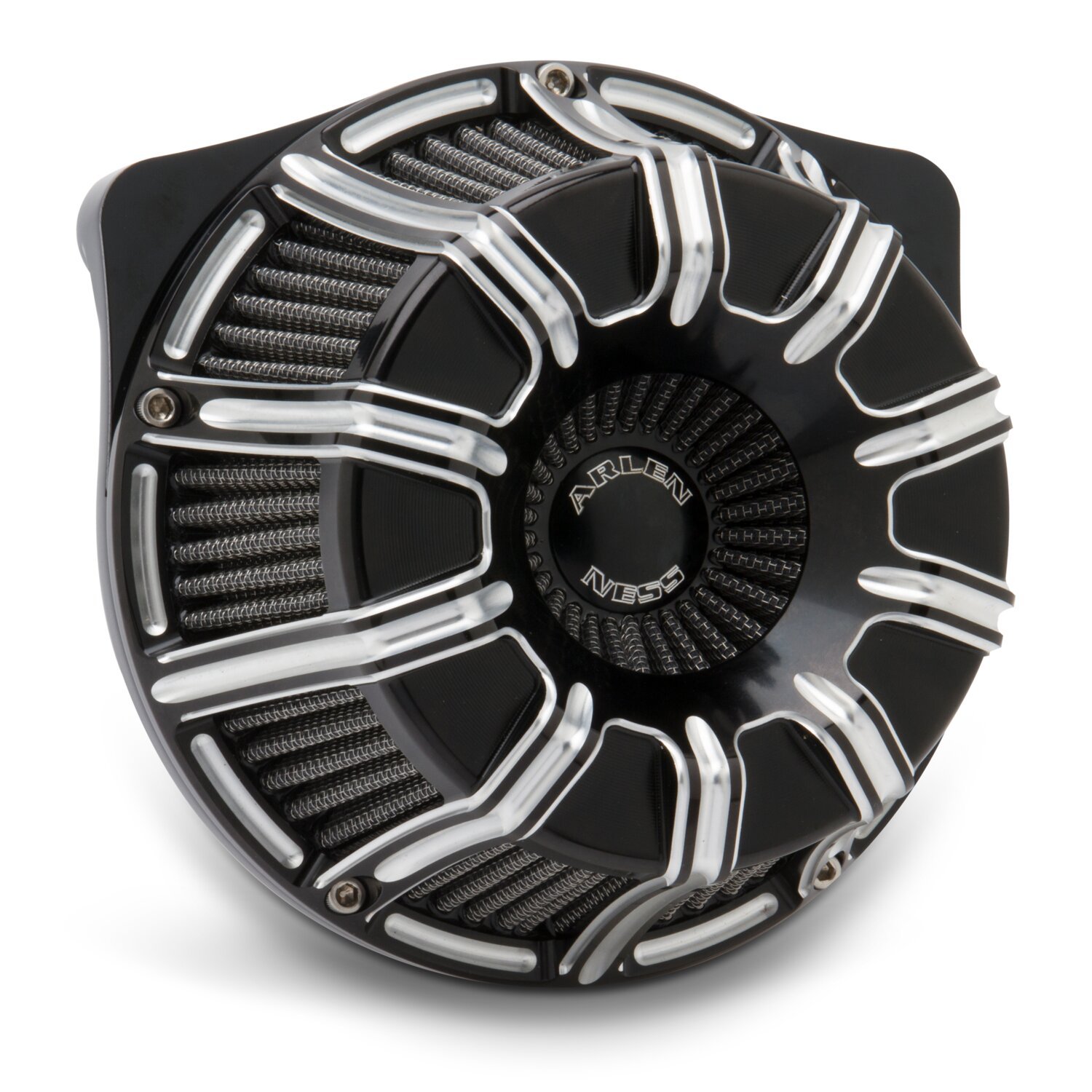 Arlen Ness, inverted air cleaner kit '10-Gauge'. Black CC