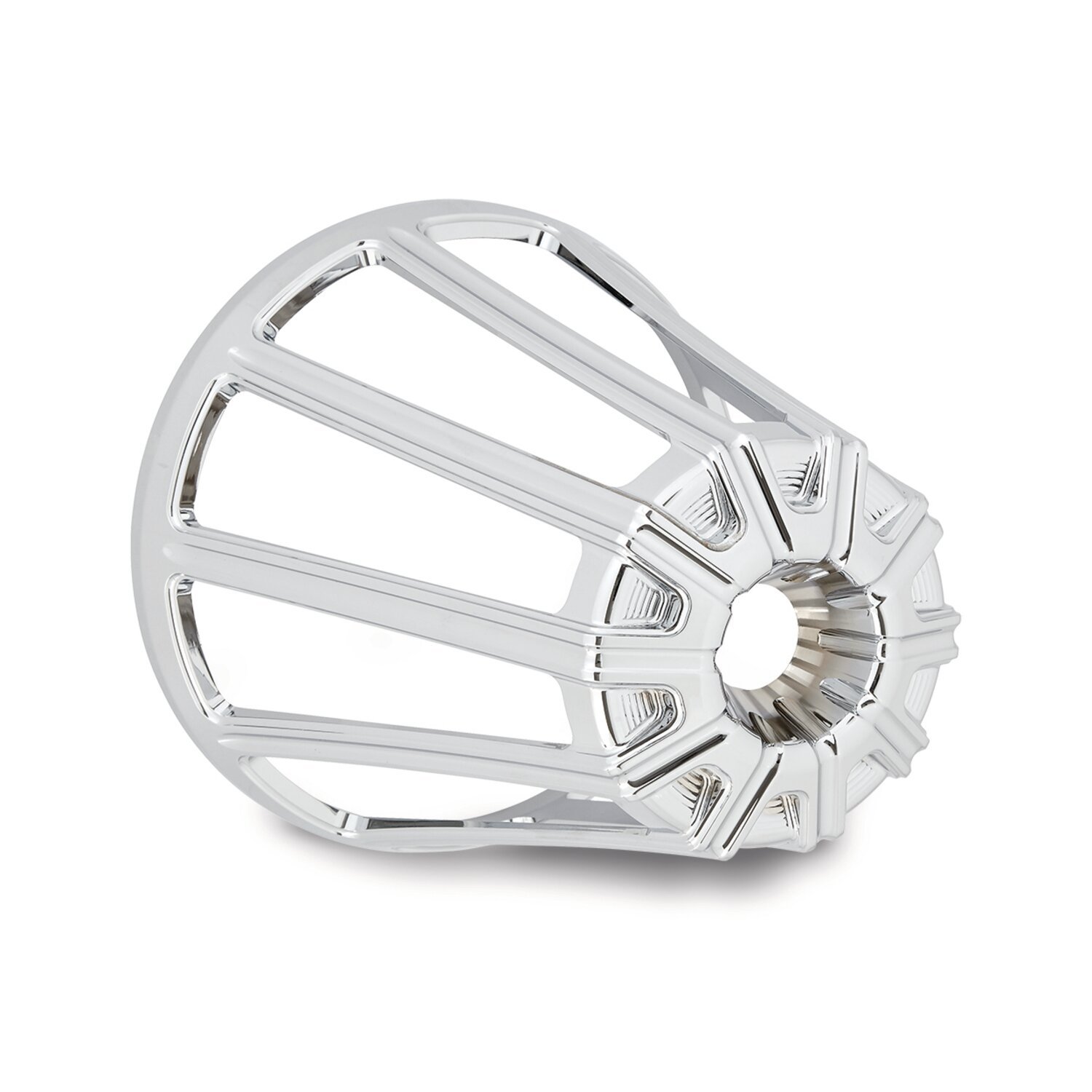 Arlen Ness, Monster Sucker 90° '10-Gauge' filter cover, Chrome