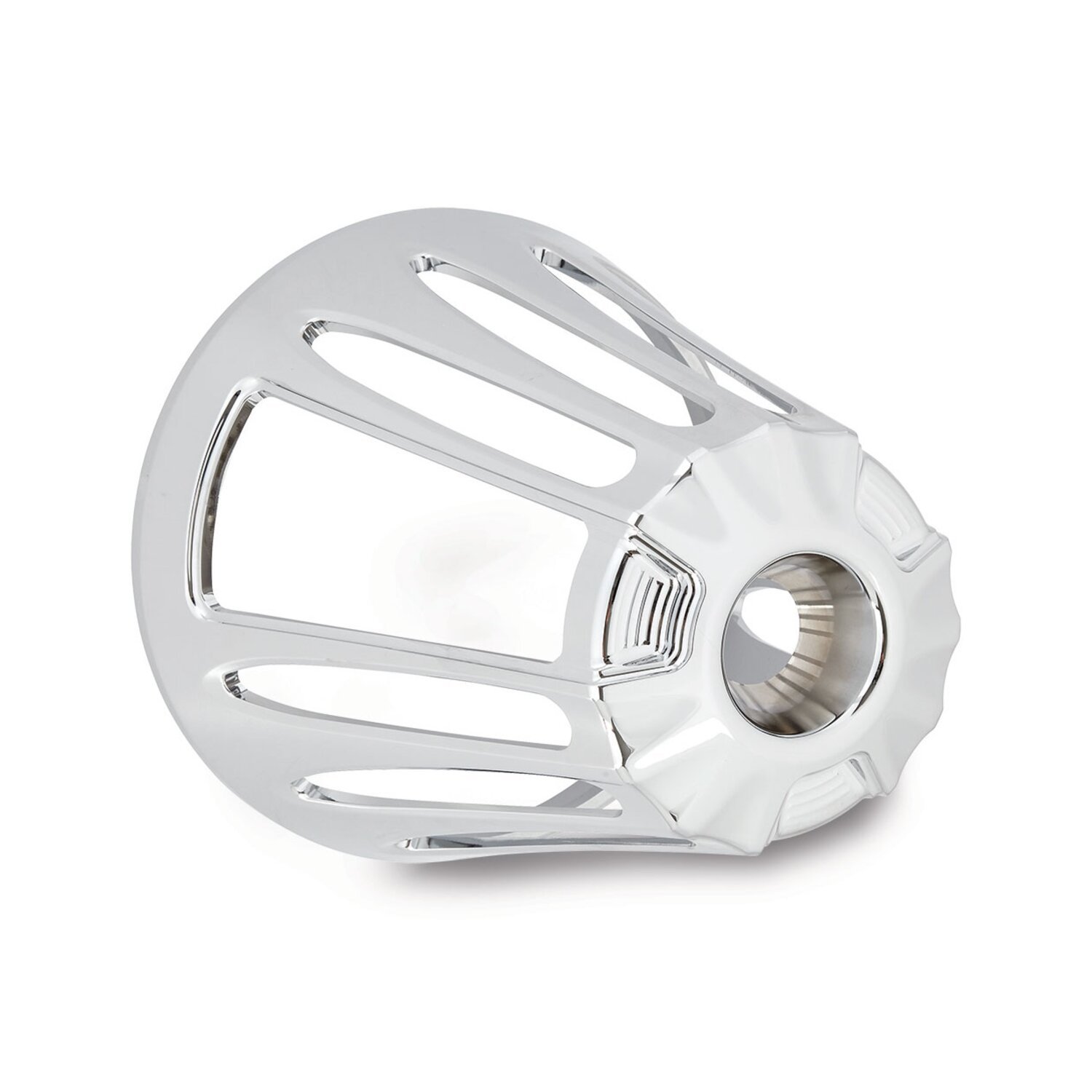 Arlen Ness, Monster Sucker 90° 'Deep Cut' filter cover, Chrome
