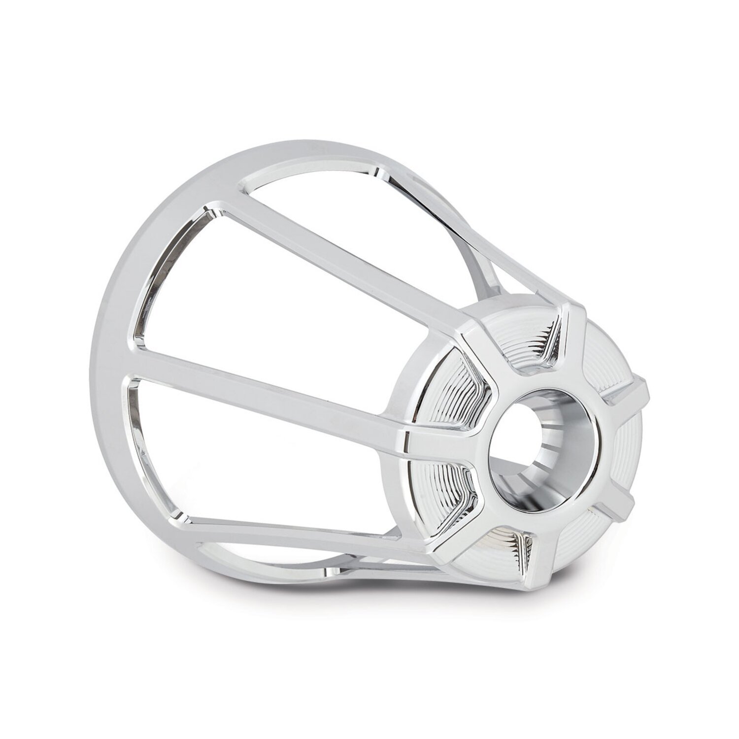 Arlen Ness, Monster Sucker 90° ' Beveled' filter cover, Chrome