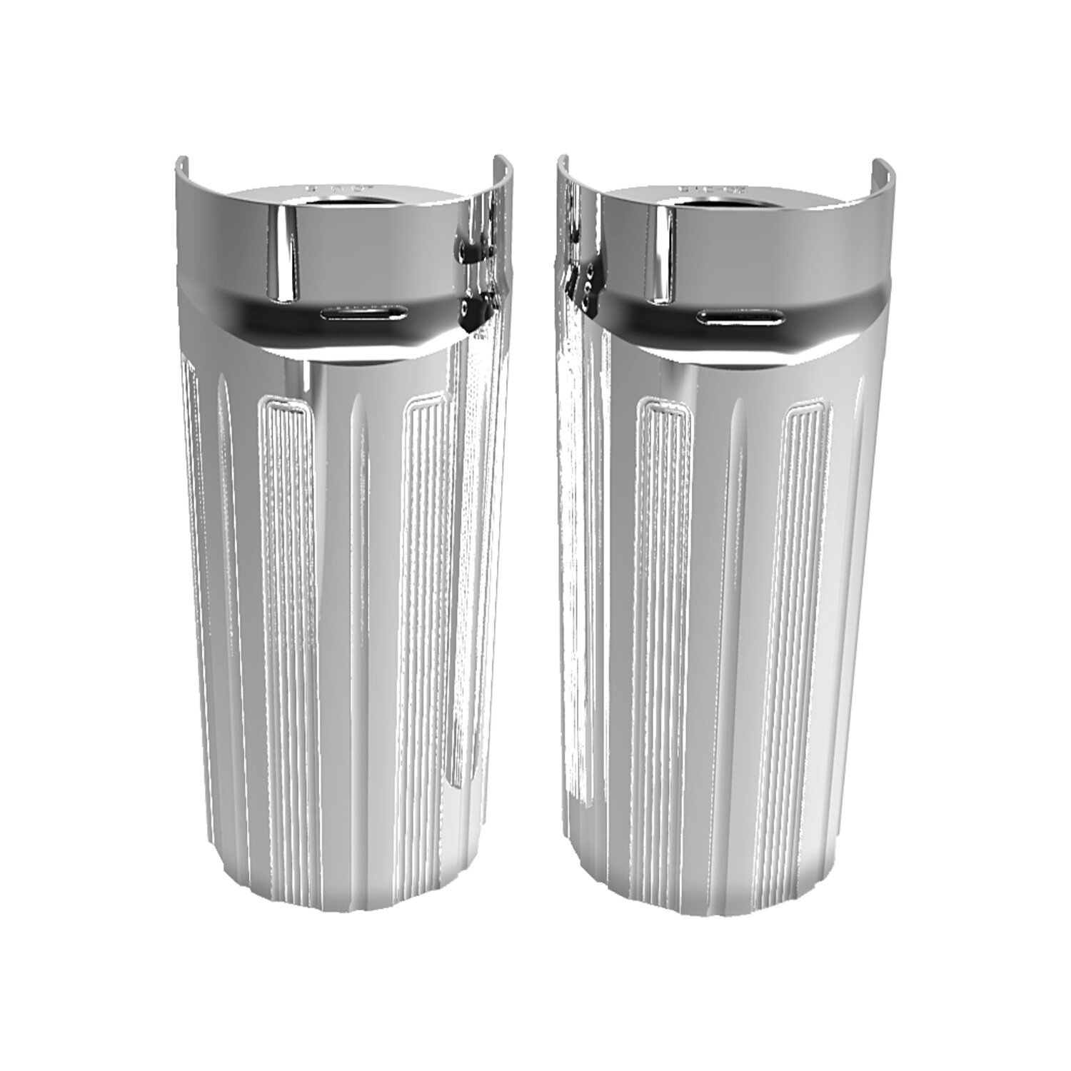 Arlen Ness, fork boots 10-Gauge +2, Chrome