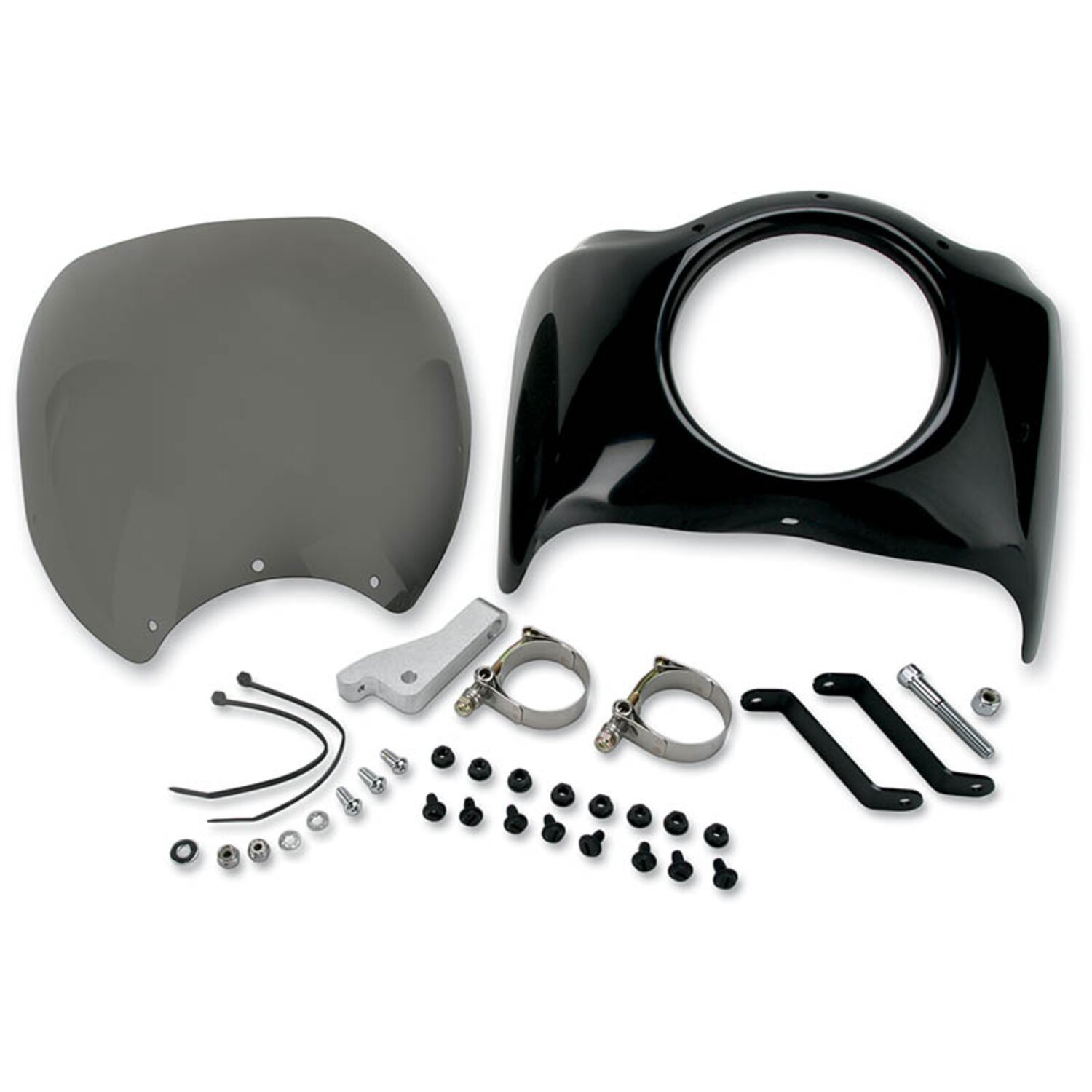 Ness, Bolt-on Nightster fairing kit, Black, Gloss