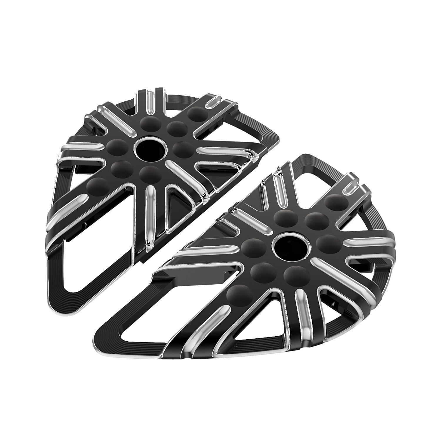 Arlen Ness, 10-Gauge passenger floorboards. Black CC, Contrast Cut