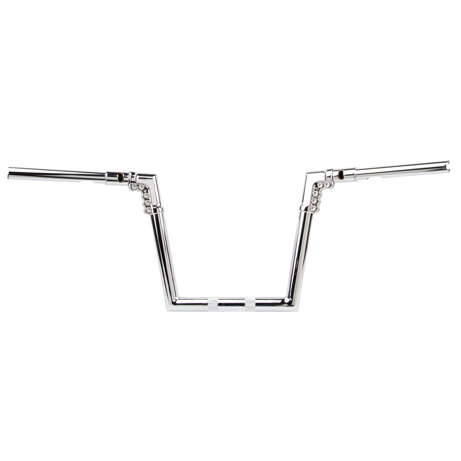 Arlen Ness, 1-1/4" modular drag bar. Chrome, 11" rise, Silver