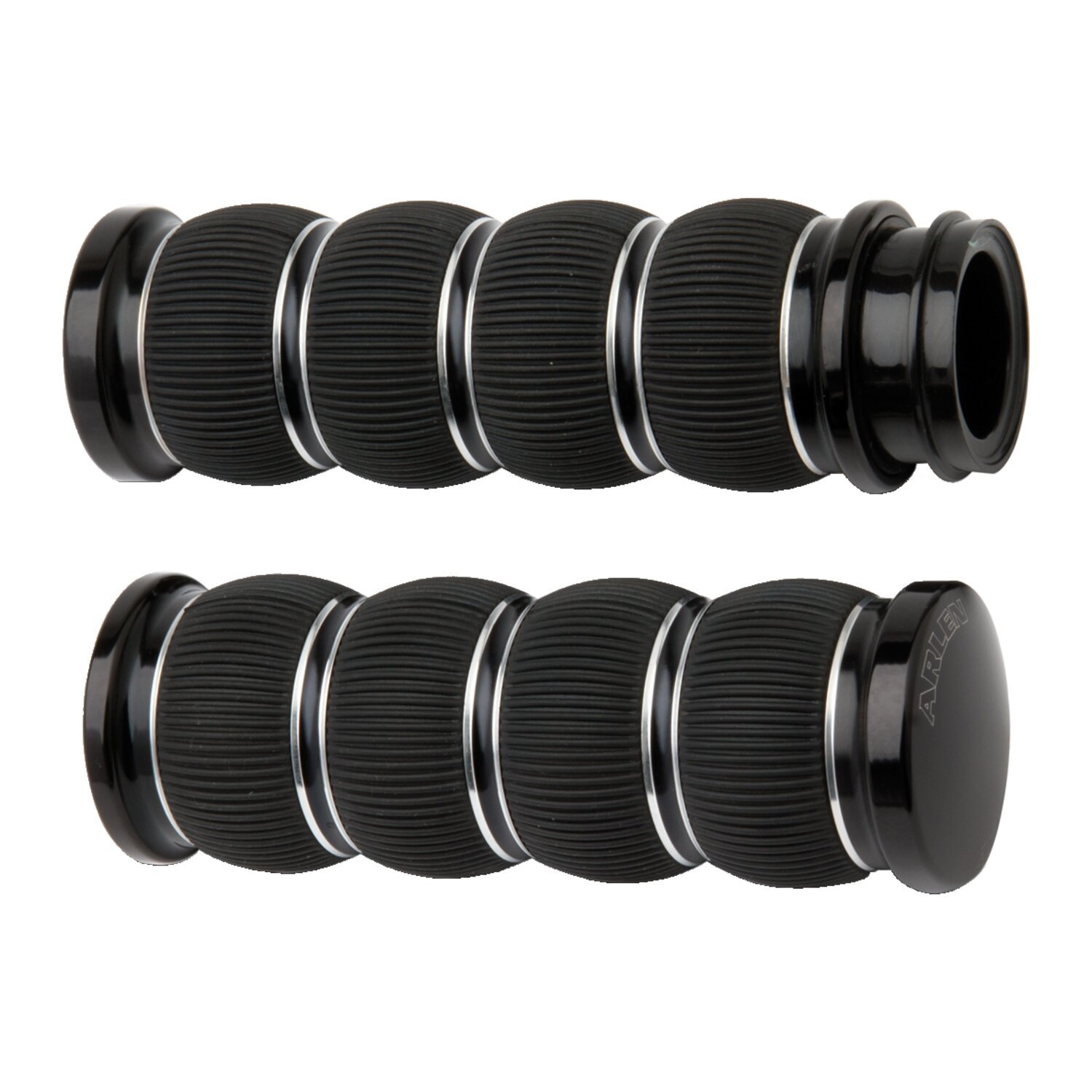 Arlen Ness, Fusion billet ring leader grips, Black, Matte